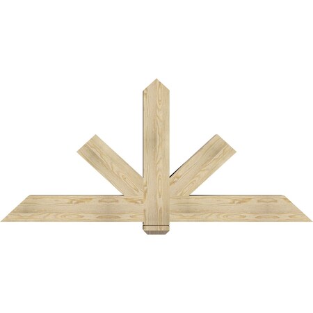 Ekena Millwork Kennewick Rough Sawn Timber Gable Bracket, Douglas Fir, 72"W x 33"H x 6"D x 6"F, 11/12 Pitch GBW072X33X0606KEN00RDF